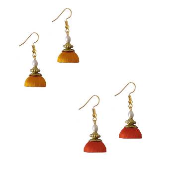 Multicolor combo silk thread earrings 1
