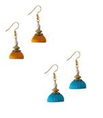 Multicolor combo silk thread earrings