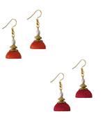 Multicolor combo silk thread earrings