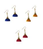 Multicolor combo silk thread earrings