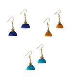 Multicolor combo silk thread earrings