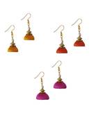 Multicolor combo silk thread earrings