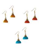 Multicolor combo silk thread earrings