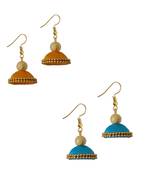 Multicolor combo silk thread earrings