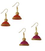 Multicolor combo silk thread earrings