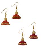 Multicolor combo silk thread earrings