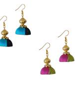 Multicolor combo silk thread earrings