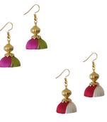 Multicolor combo silk thread earrings