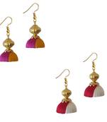 Multicolor combo silk thread earrings