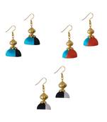 Multicolor combo silk thread earrings