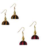 Multicolor combo silk thread earrings