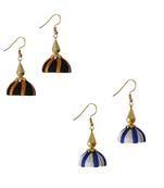 Multicolor combo silk thread earrings