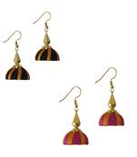 Multicolor combo silk thread earrings