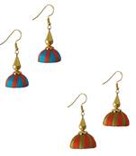 Multicolor combo silk thread earrings