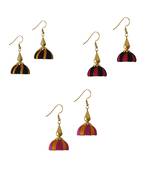 Multicolor combo silk thread earrings