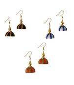 Multicolor combo silk thread earrings