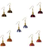 Multicolor combo silk thread earrings