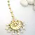 Gold White Kundan With Pearl Maang Tikka