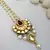 White Maroon Kundan Maang Tikka