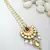 White Maroon Kundan Maang Tikka