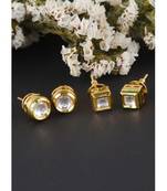 Set Of 2 Pair  Kundan Earrings