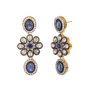 Blue Victoria Designer Cubic Zirconia Necklace Sets 2