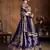 Navy Blue Silk Lehenga Choli Set