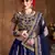 Navy Blue Silk Lehenga Choli Set