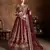  Maroon Dori & Sequins Embroidered Silk Lehenga Choli For Wedding