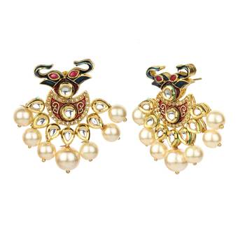 Designer Women Maroon Jaipuri  Onyx Necklace Sets 3