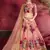 Hypnotizing Peach Pearl Dori And Sequins Embroidered Art Silk Lehenga Choli For Bride