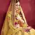 Captivating Yellow Pearl, Dori and Sequins Embroidered Art Silk Semi Stitched Party wear Lehenga choli