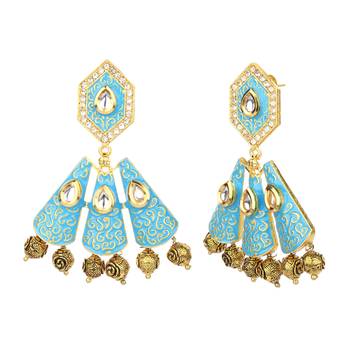 Trendy Turquoise Color  Onyx Necklace Sets 2