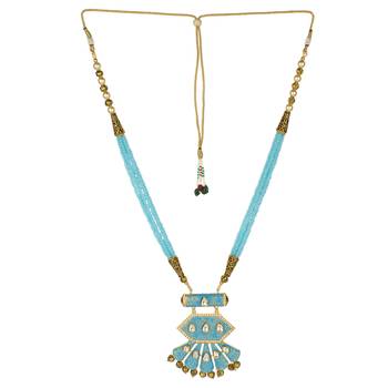 Trendy Turquoise Color  Onyx Necklace Sets 3