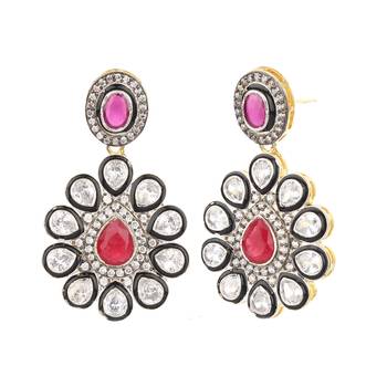 Maroon Victoria Cubic Zirconia Necklace Sets 3