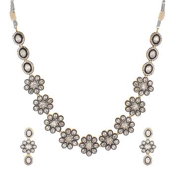 Designer Silver Cubic Zirconia Necklace Sets 3