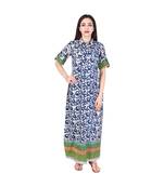 blue printed cotton dresses