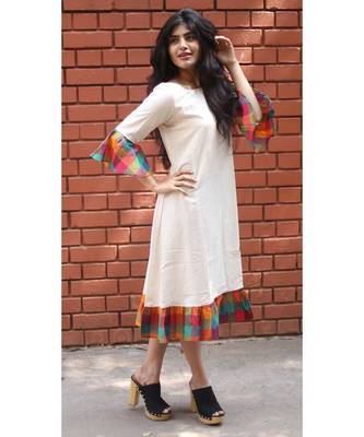 White Cotton Aline dress 1