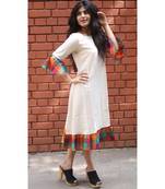 White Cotton Aline dress