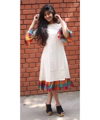 White Cotton Aline dress 2