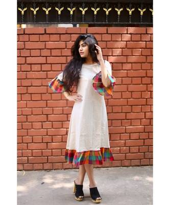 White Cotton Aline dress 3
