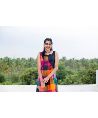 Black Cotton Aline dress 2