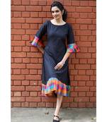 Black Cotton Aline dress