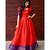 Orange Cotton Fit and Flare Dress