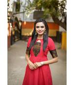 Pink Cotton Fit and Flare Dress