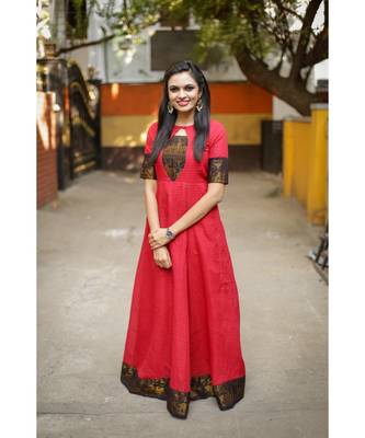 Pink Cotton Fit and Flare Dress 2