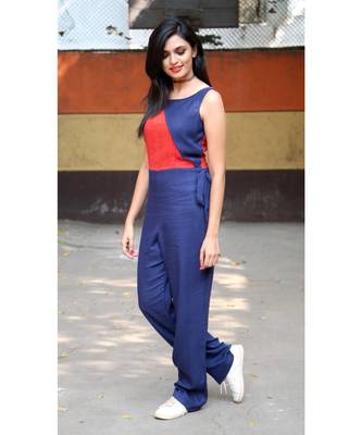 Navy Rayon Jumpsuit 1