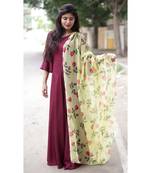 Wine Rayon Fit and Flare Kurta