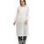 Ada Hand Embroidered Cream Cotton Lucknowi Chikan Kurti