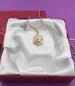 Saizen Gold Tone High Quality Pendant With Smooth Finish For Unisex